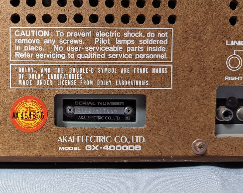 Akai GX-4000DB 1/4 4-Track 2-Channel Reel to Reel Tape Deck