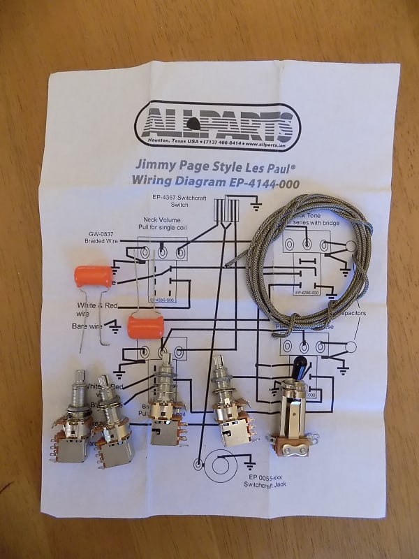 Jimmy Page Les Paul Wiring Harness Allparts | Reverb