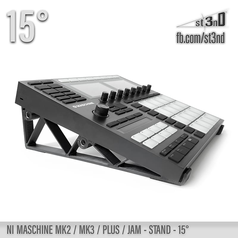 NI MASCHINE MK3 / PLUS / MK2 / JAM - STAND - 15 degrees - 3D Printed