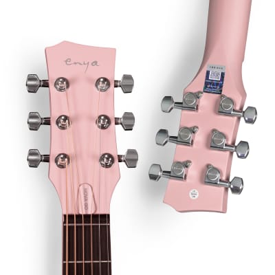 Enya Nova Go Carbon Fiber Acoustic Guitar Pink (1/2 Size) image 5