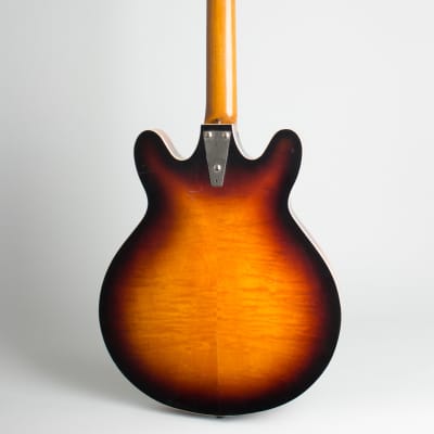 Coral  Vincent Bell Firefly F2N6 Thinline Hollow Body Electric Guitar (1967), ser. #058419, grey chipboard case. image 2