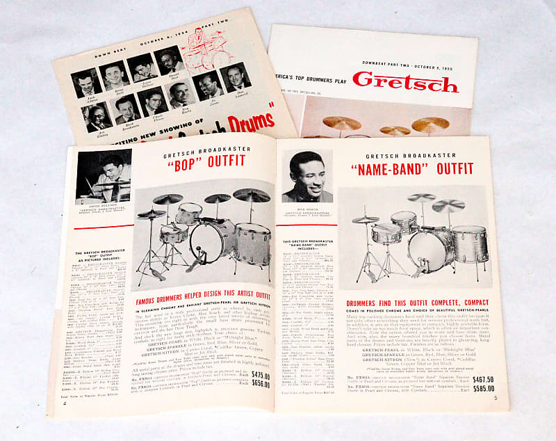 Original Gretsch Drum Catalogs & Price List , Rare / 1954, Reverb