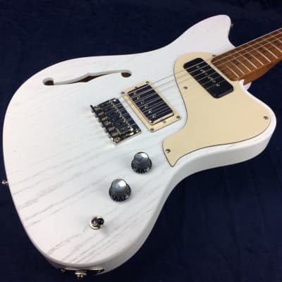 PJD Guitars St John Standard in White with F-Hole image 2