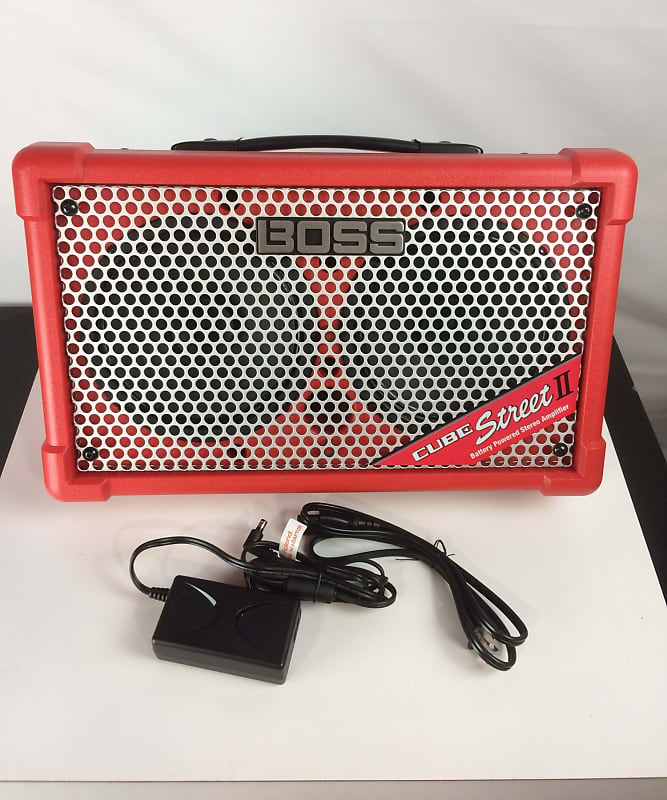 Boss CUBE Street II Battery-Powered Stereo Amplifier, Red