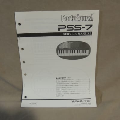 Yamaha PortaSound PSS-7 Service Manual [Three Wave Music]