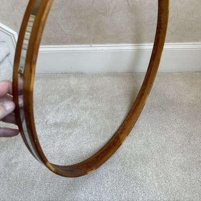 Slingerland Vintage 24” Wood Bass Drum Hoop - Natural with Chrome Inlay 60s 70s - Maple image 8
