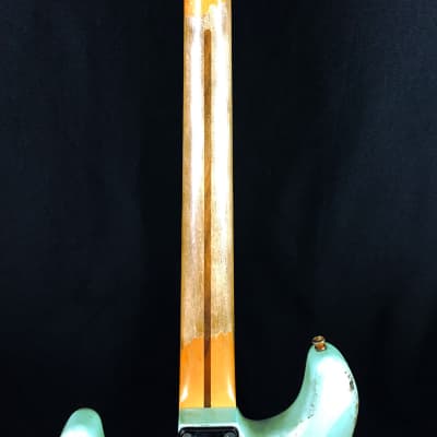 Custom/Hybrid Stratocaster, Heavy Relic, Surf Green over 3-Tone Sunburst image 12