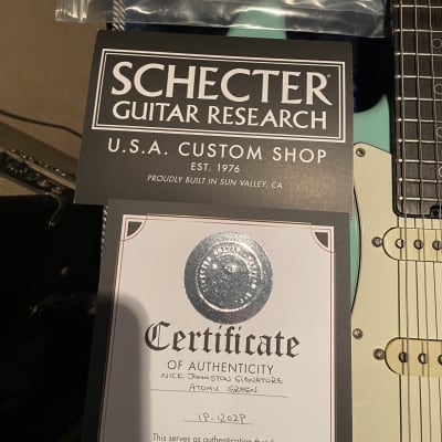 Schecter USA Custom Shop.  Killer Deal!  Nick Johnson Signature 2019 - Atomic Green image 3
