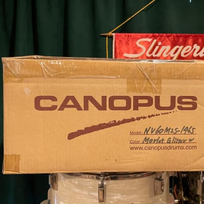 Canopus 6.5x14 Neo Vintage M2 Snare Drum Merlot Glitter | Reverb