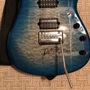 John Petrucci Autographed Music Man JP12 BFR 2014 Bali Blue Burst image 2