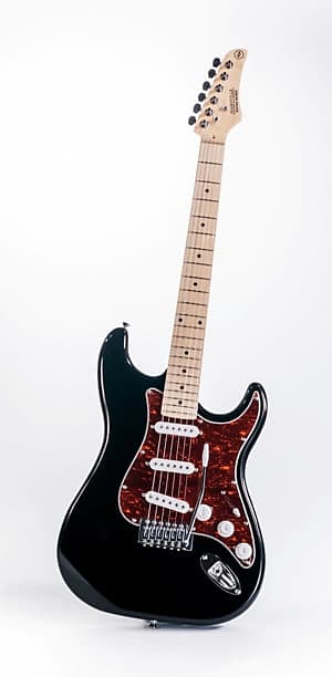 Nashville Guitar Works 'S' Style Electric Guitar - Black / Maple Fretboard image 1