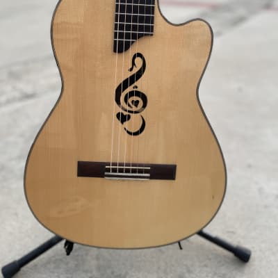 Gerardo Escobedo Hand Made Acoustic Guitar G-Clef With Heart - Rosewood - Ziricote - German Spruce 2020 - Shellac / French Polish image 1