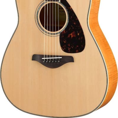Yamaha FG840 Folk Dreadnought Acoustic Guitar, Flame Maple Body image 1