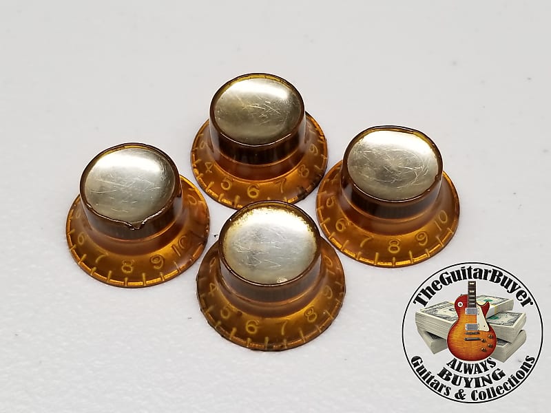 1960s Gibson Reflector Knob Set (4) - 100% Genuine Vintage | Reverb