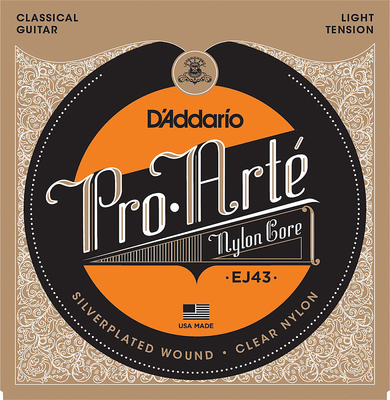 D'Addario EJ43 Pro-Arte Nylon Classical Guitar Strings, Light Tension image 1