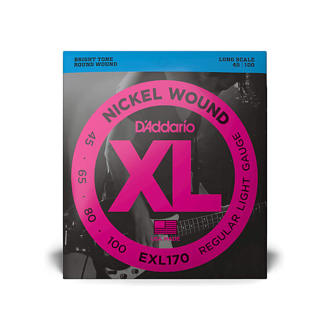 D'Addario EXL170 Nickel Wound Bass Guitar Strings, Light, 45-100, Long Scale image 1