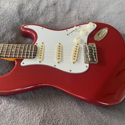 2023 Del Mar Lutherie  Surfcaster Strat  Candy Apple Red - Made in USA image 5