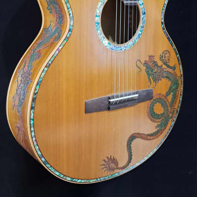 Blueberry Classical Nylon String  Guitar Handmade and Hand Carved image 9