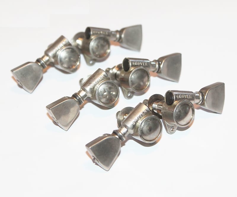 Vintage 1970's Original Gibson Grover USA Nickel Tuners Tulip Reverb