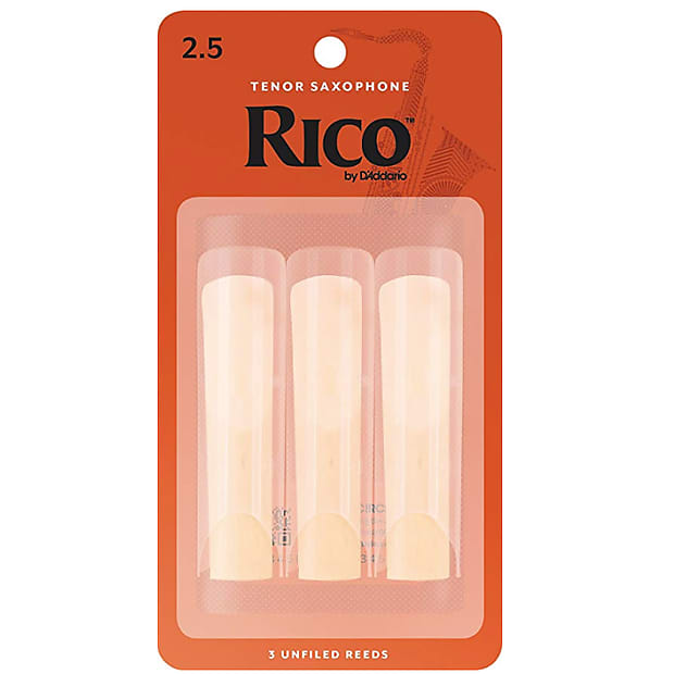 Rico RKA0325 Tenor Saxophone Reeds - Strength 2.5 (3-Pack) image 1