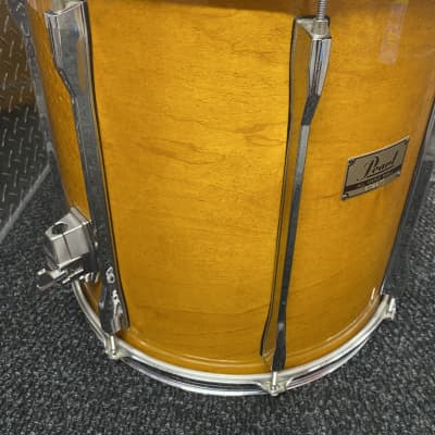 Pearl  MLX all maple Pre Masters thick shells 4 piece drum kit 90s Honey Amber lacquer image 4