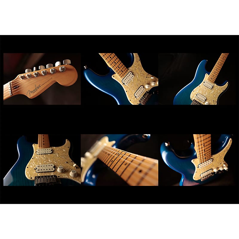Fender Big Apple Stratocaster with Maple Fretboard 1998 - 2000 Blue Transparent image 1