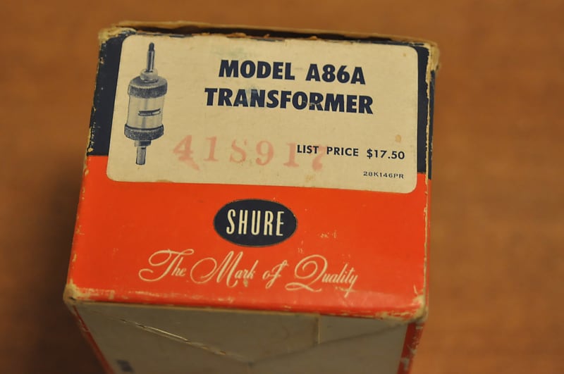 Shure A 86 A Transformer New In Box 1950's/1960's image 1