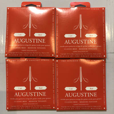 Augustine Red Classic Strings Medium Tension 4 SETS for sale