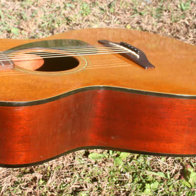 Yamaha FG 150 Red Label 000size Guitar Circa 1968 Natural+Chip Board case image 11