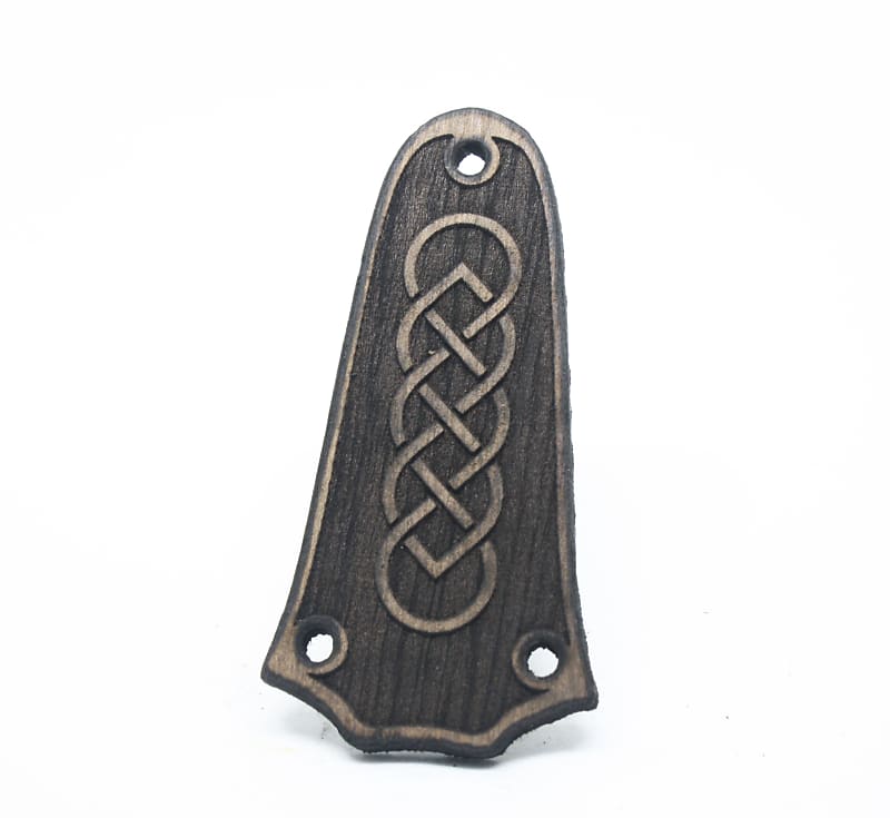 Truss Rod Cover Carved Celtic mahogany Fits Taylor guitar image 1