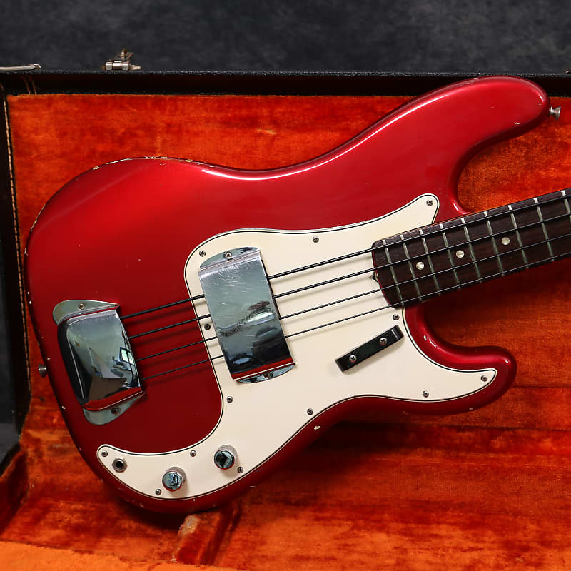 1966 Fender Precision Bass - Candy Apple Red image 1