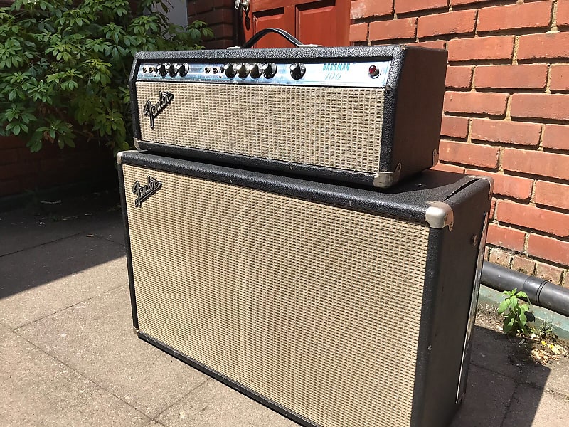 70s Silverface Bassman 100 With Matching 60s Fender 2x12 Reverb