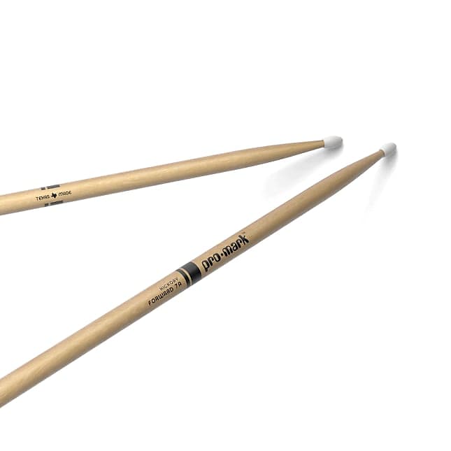 ProMark Classic Forward 7A Hickory Drumstick, Oval Nylon Tip image 1