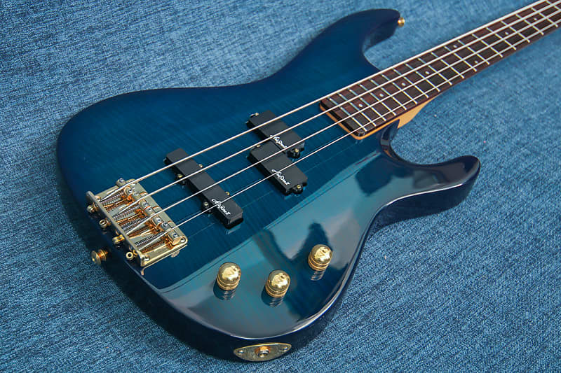 Aria pro II MAB-36 Magna Bass Late 90-s See-through Blue