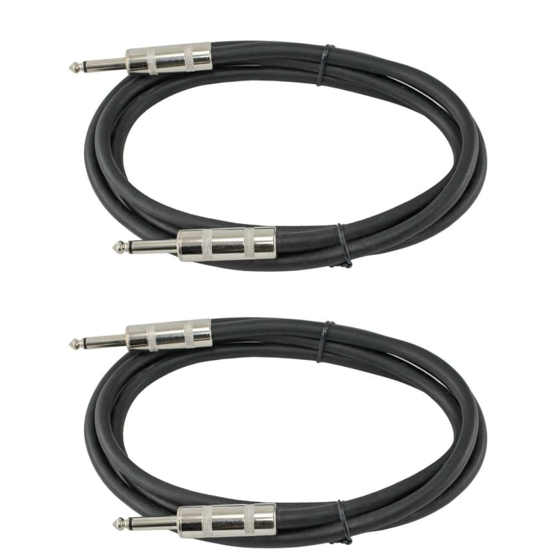 2Pack 25 Ft 1/4 To 1/4 Speaker Cables, True 12Awg Patch Cords, 1/4 Male  Inch Dj/Pa Audio Speaker Cable 12 Gauge Wire.