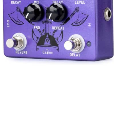 Caline Caline Pedals Reverb Delay Effects Pedal Repeat Preamp Acoustic Electric Guitar Pedal True Bypass Metal Purple CP- 2023 - Purple for sale