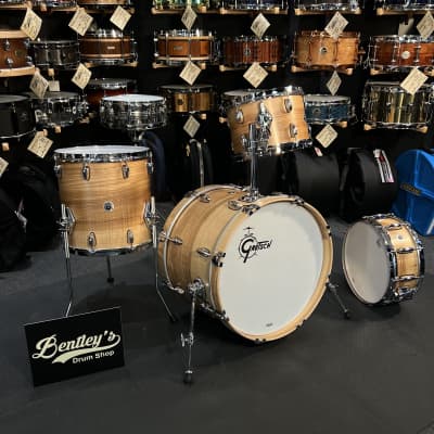 Limited Edition Gretsch Brooklyn Series 12/14/20" Drum Kit Set in Exotic Figured Ash w/ Matching 14" Snare Drum image 5