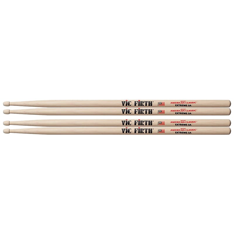 Vic Firth Extreme X5A Wood Tip Drum Sticks (2 Pair Bundle) image 1