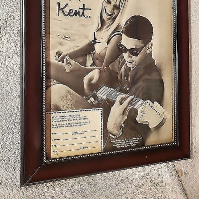 1966 Kent Guitars Promotional Ad Framed Kent Solidbody Electric Original for sale