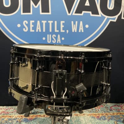 Jeff Ocheltree - 14x5.5" Heavy Metals 22, Limited Edition, Carbon Steel Snare Drum - Black/Black image 3