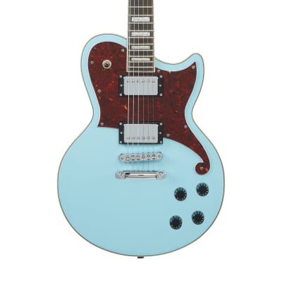 D'Angelico Premier Atlantic Singlecut Electric Guitar Sky Blue w/ Gig Bag image 2