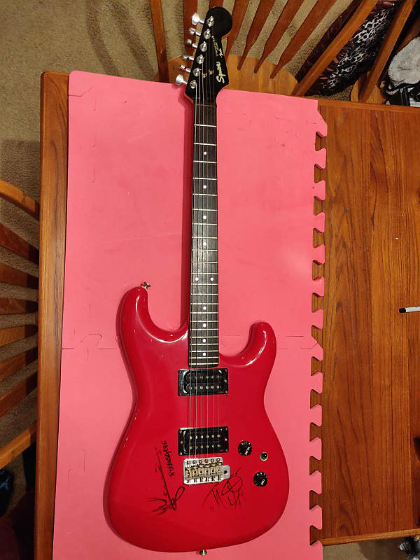 Squier ST 335 Stratocaster Contemporary Series 1985 Torino Red HH MIJ  Japan(Signed by Queensryche)