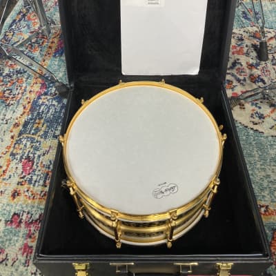 Ludwig - 14x7" Ludwig 100th Anniversary, Gold Triumphal Reissue, Snare Drum 2009 MINT!! image 4