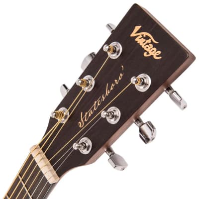 Vintage V880WK Statesboro 'Parlour' Acoustic Guitar - Whisky Sour image 7