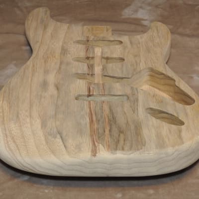 Unfinished 1 Piece White Limba/Korina Stratocaster Body S/S/S Pickup Routes Very Light 3 Pounds 6.2 Ounces! image 11