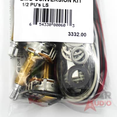 EMG 1 or 2 Pickups LONG SHAFT Conversion Wiring Kit, (3332.00) image 1