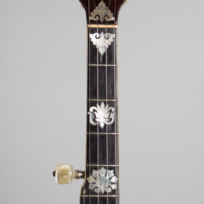 Fairbanks  Whyte Laydie # 7 Owned and Used by Otis Mitchell 5 String Banjo (1909), ser. #25729, genuine alligator hard shell case. image 4
