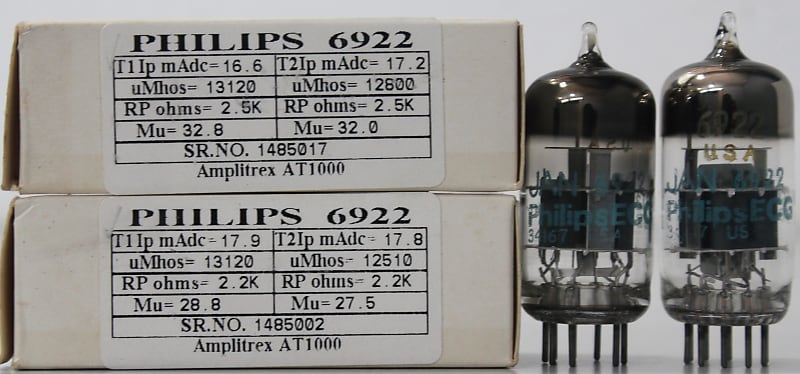 JAN 6922 Philips ECG Clear Glass made in U.S.A Amplitrex | Reverb