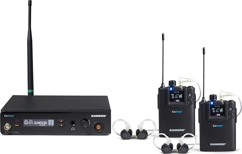 Samson EarAmp Dual Wireless In-Ear Monitor System, K Band  			