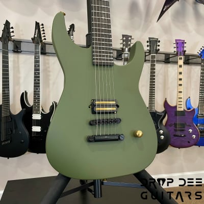 Jackson USA Custom Shop SL1H Soloist Electric Guitar w/ Case-Olive Drab Green image 3